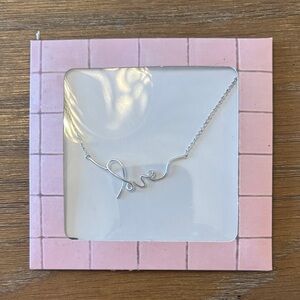 Stella & Dot Silver Love Necklace